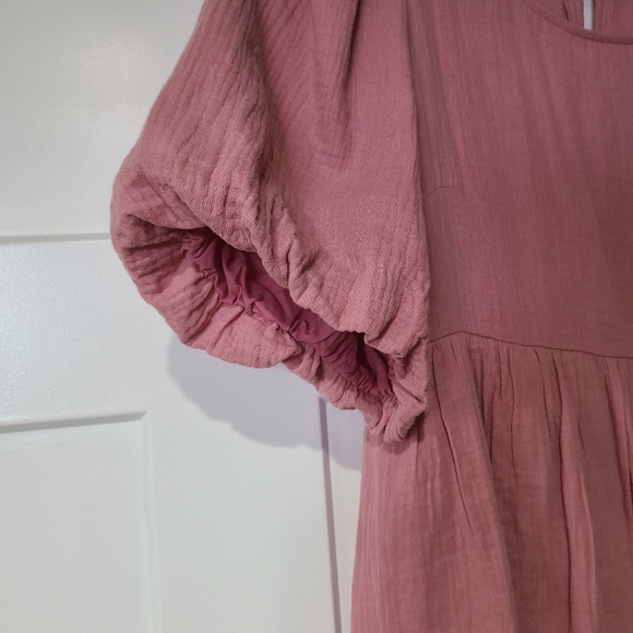 Mikarose Pink Dress w. Puffed sleeves NWOT - Picture 5 of 13